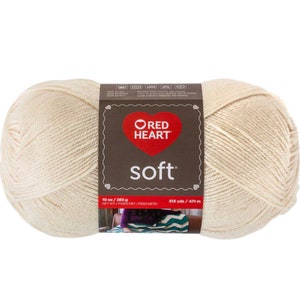 Red Heart Soft Off White Acrylic Knitting & Crochet Yarn