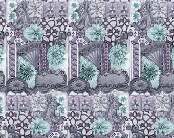 Anna Maria Horner English Summer PWAM001 Tourist Amethyst Cotton Fabric By Yd