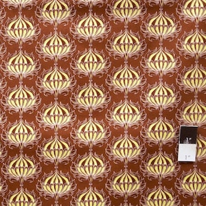 Tina Givens PWTG136 Starflakes & Glitter Floral Ornament Chocolate Cotton Fabric 1 Yard