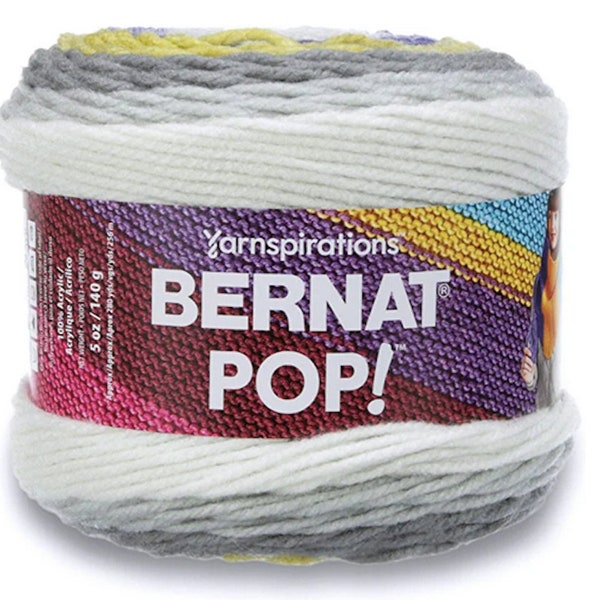Bernat POP! Planetary Acrylic Self Striping Knitting & Crochet Yarn