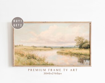 Wildflower Field Frame TV Art - Impressionist Landscape (Digital Download)