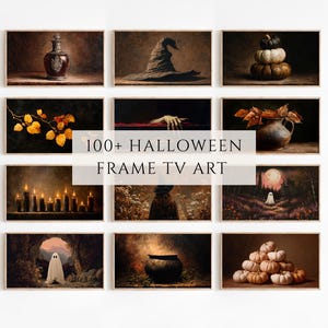 Halloween Frame TV Art Set, Fall Frame TV Art Bundle, 100+ Spooky Digital Frame TV, Rustic Autumn Tv Art, Vintage Haunted Fall Frame Tv Art