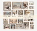 Christmas Prints Bundle 100+, Vintage Holiday Decor, Snowy Winter Gallery Wall, Digital Printable Download product logo