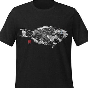 Parrotfish Gyotaku Unisex t-shirt (dark colour options)