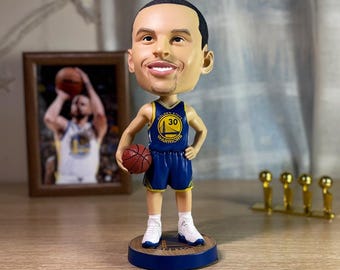 Stephen Curry Golden State Warriors NBA Bobblehead – Shakeable Head, Premium Resin Figure, Basketball Gift for Fans