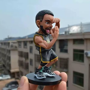 Stephen Curry Golden State Warriors NBA Mini Figure – 11cm Action Figure, Basketball Collectible Gift for Fans