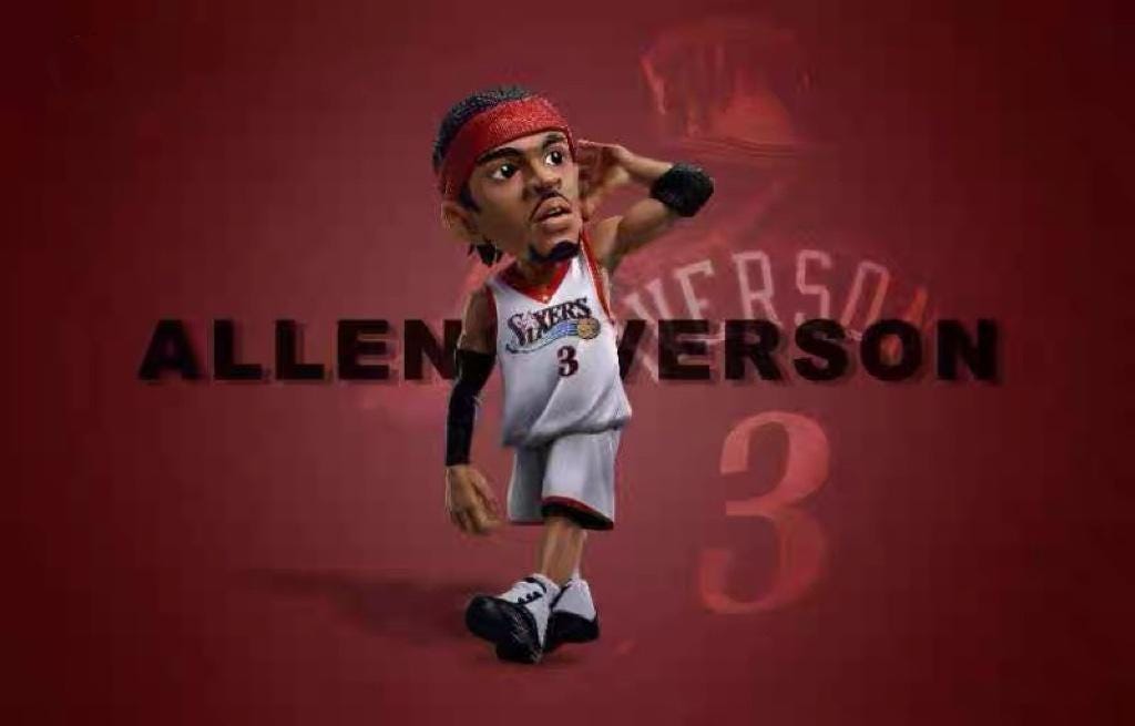 アレン・アイバーソン 76ers NBA アクションフィギュア 11cm