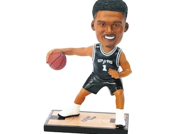 Victor Wembanyama "Wemby" Spurs NBA Bobblehead 18 cm Weihnachts Geschenk Set • Kultiges Shaking Action Kit • Premium Harz Geburtstagsgeschenk für Ihn