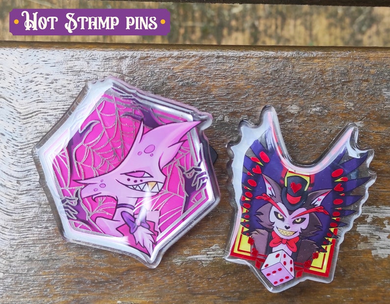 Pines estampados en caliente Helluva / Hazbin image 4