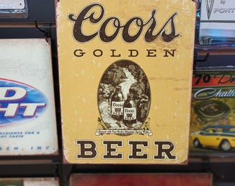 Znak piwa Coors Golden Bar w piwnicy Znakowanie Coors Banquet Coors Light Prezenty dla barmana Dekoracje na 21. urodziny Znaki piwa Dekoracja ścienna baru
