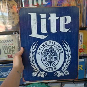 Miller Lite Beer Sign Basement Bar Signage Miller Brewing Co Bartender Gifts 21st Birthday Decorations Vintage Beer Mancave Miller High Life