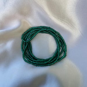Teal Waist Beads With Clasp or Traditional Tie-on Handmade Beaded Belly Chain