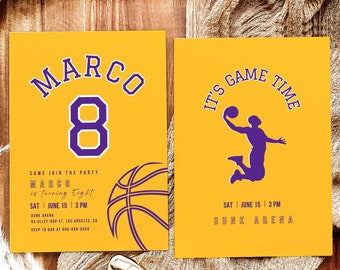Basketball Birthday Invitation | Editable Jersey Card (Digital Download)
