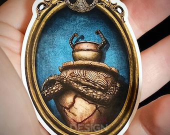 Portretsticker personage met Elden Ring-thema: Iron Fist Alexander
