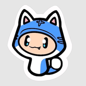 Super Mario 3D World Cat Toad Vinyl Sticker