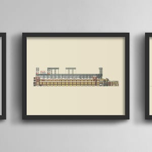 Oracle Park San Francisco Giants Baseball Stadium Pixel Art Giclee Poster Print