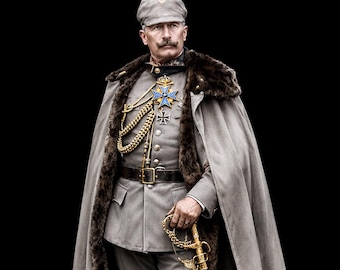 "Wilhelm II - ""Deutscher Kaiser"" - ""Wilhelm II"" - WWI Deutsches Kaiser Portrait - Militär historischer Kunstdruck."