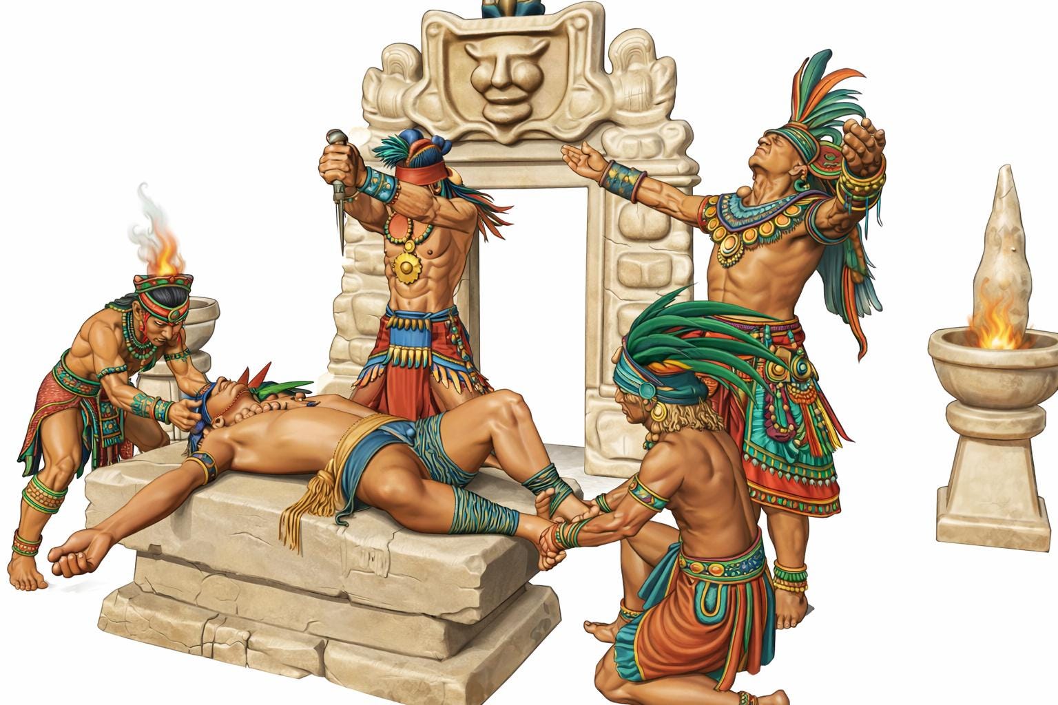 Maya Sacrifice Diorama STL | Mayan Ritual Sacrifice | Ancient Maya ...