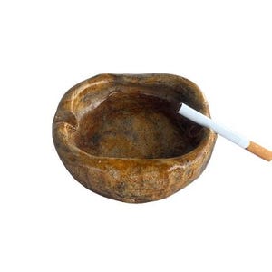 Ashtray antique handmade. Ceramic ashtray