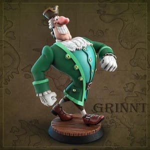 Dr. Livesey from the cartoon "Treasure Island". 3D figure