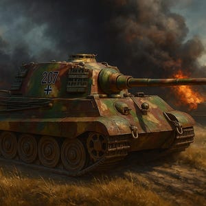 Tiger II King Tiger 3D Model STL | German WW2 Tank for 3D Printing | Historical Military Vehicle | Scale Model for Collectors & Dioramas