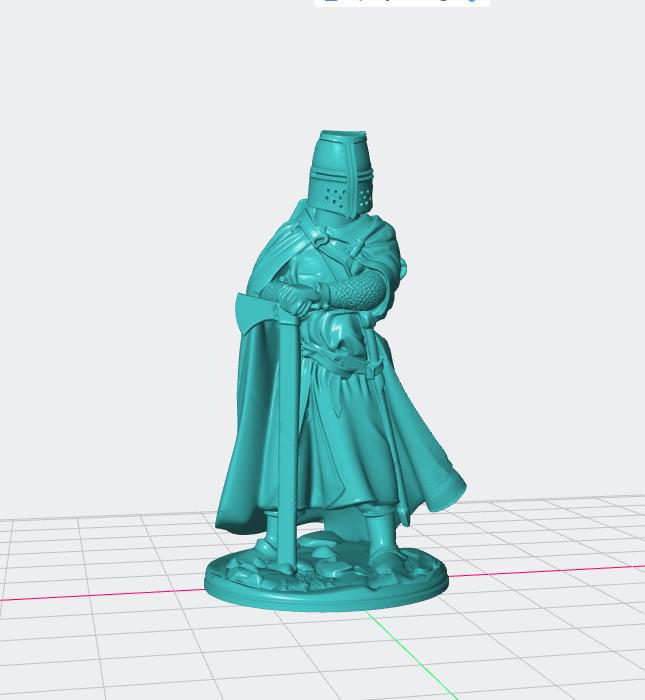 Medieval Crusader Knight STL File for 3D Printing – Detailed Miniature ...