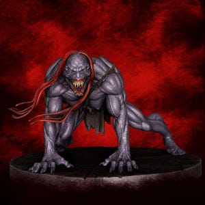 The Witcher 3 Striga. Dark Monster 3d Figurine | Striga-Inspired Gothic Sculpture | Handmade Fantasy Horror Creature Statue