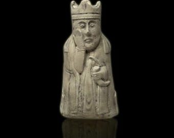 Chess piece from the Isle of Lewis. Individual chess piece of the queen. Handmade