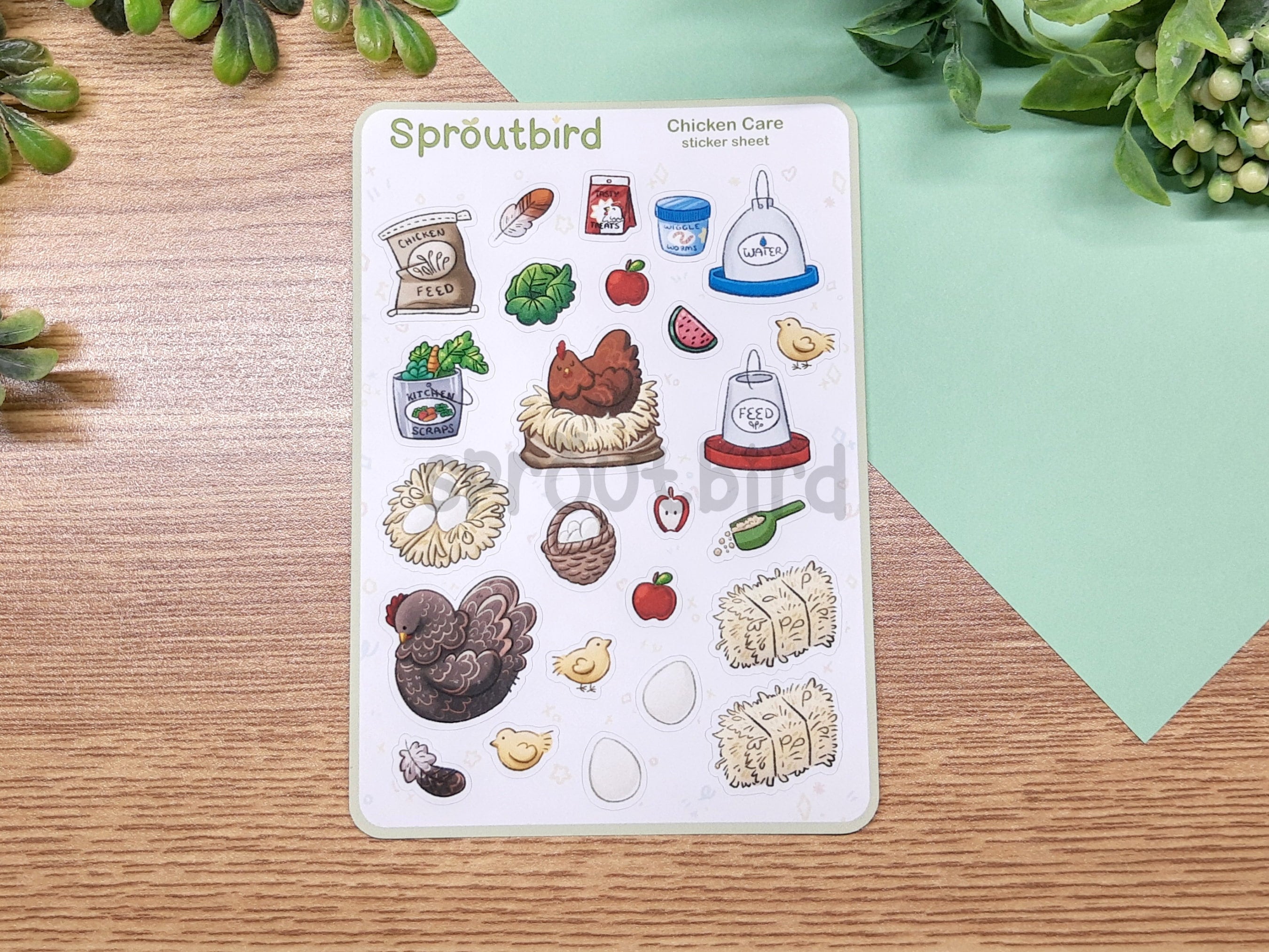 Chicken Care | Cute Chicken Tending Stickers | 3.5x5 Matte Sticker ...