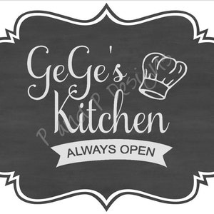 GeGe&#39;s Kitchen SVG & PNG - Instant Download