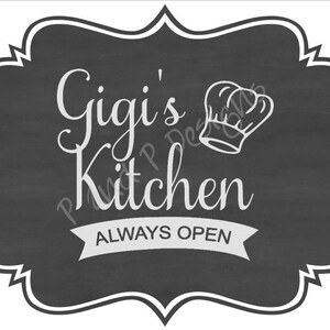 GiGi&#39;s Kitchen SVG & PNG - Instant Download