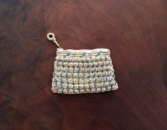 1930s Pastel Crochet Purse