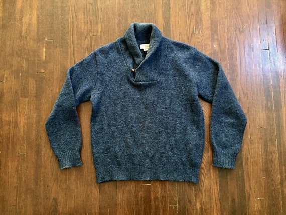 Vintage LL Bean Wool Shawl Collar Sweater