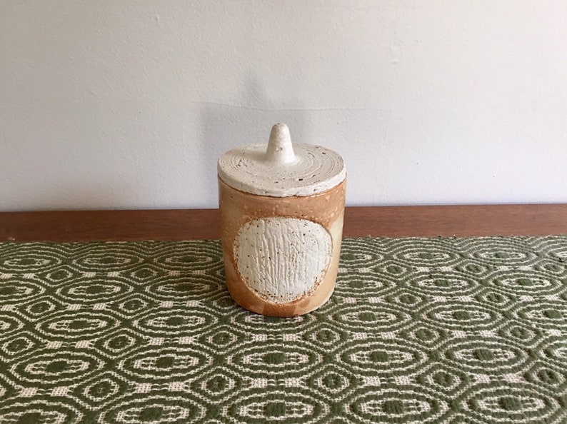 Vintage Handmade Ceramic Lidded Canister