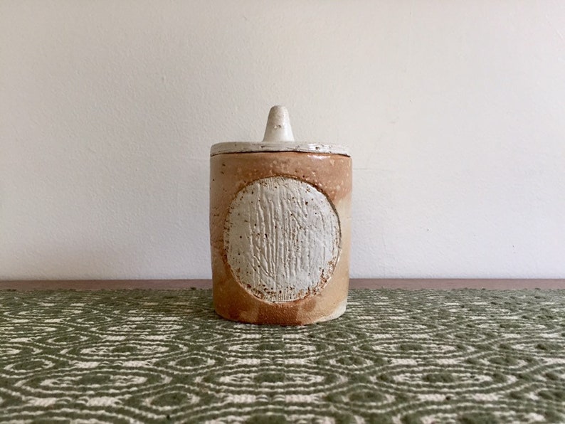 Vintage Handmade Ceramic Lidded Canister