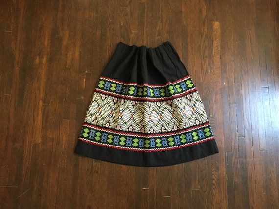 Vintage Woven Cotton Guatemalan Skirt