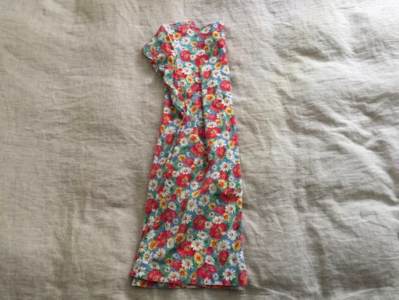 Vintage Cotton Floral Shift Dress with Pockets - image 9