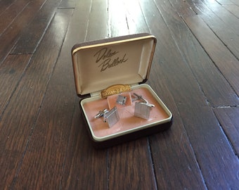 Vintage Sterling Cufflink + Tie Tack Gift Set in Original Box