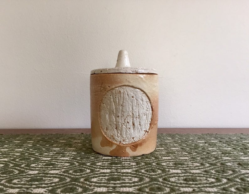 Vintage Handmade Ceramic Lidded Canister