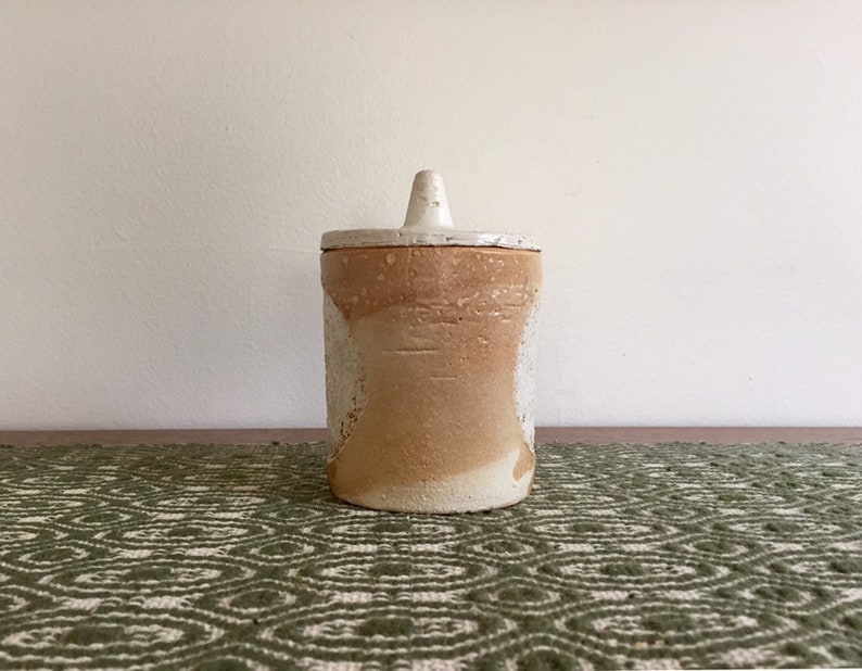 Vintage Handmade Ceramic Lidded Canister