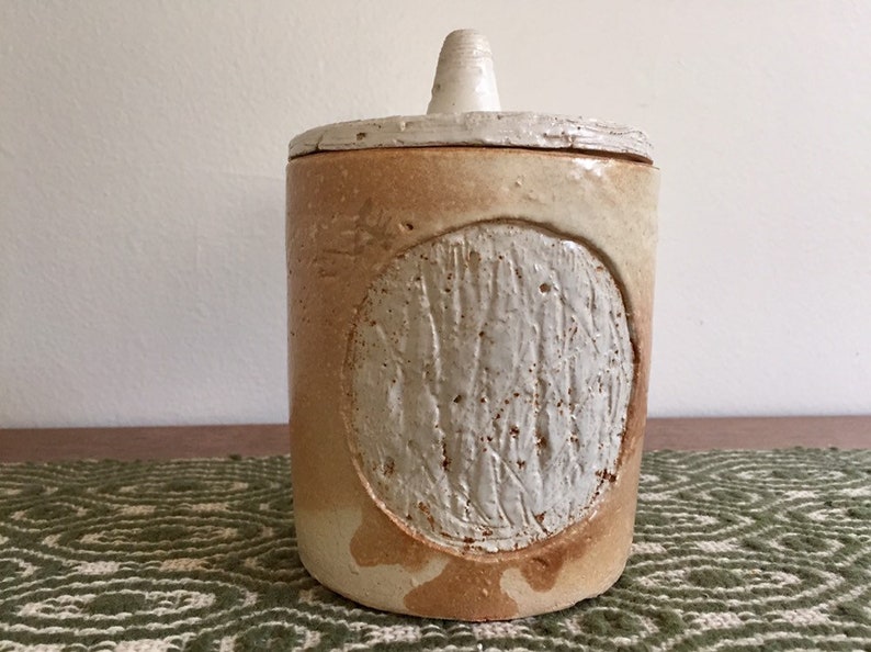 Vintage Handmade Ceramic Lidded Canister