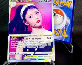 ILLIT Holographic VSTAR KPOP Photocards | All 5 members Fanmade Pokemon Photocard Set