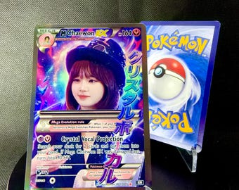 Kim Chaewon LESSERAFIM KPOP Photocards | 4 Cards Pokemon Photocard inspired Set
