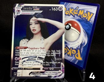 Tarjetas fotográficas holográficas VMAX KPOP de BLACKPINK de la era Deadline / Set de tarjetas fotográficas Pokémon de las 4 integrantes