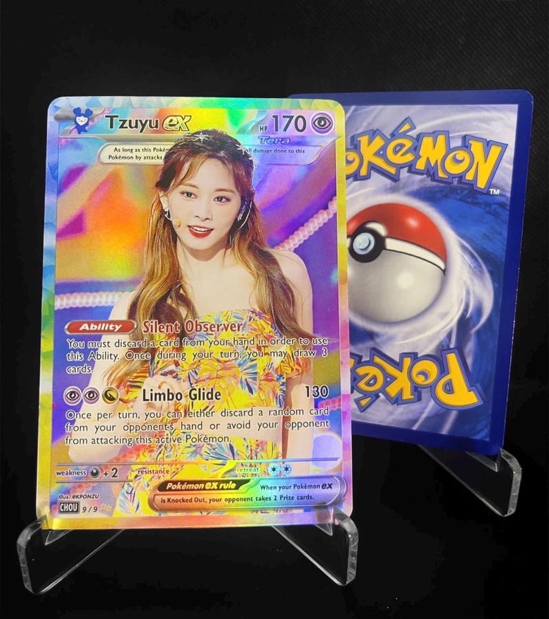 Twice Holographic KPOP GX Photocards | All 9 members Pokemon Photocard Set image 9