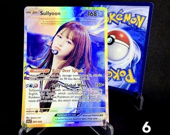NMIXX Holographic KPOP Photocards | All 6 members Pokemon Photocard Set