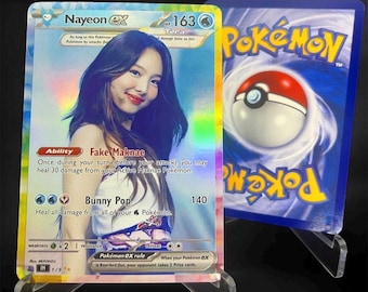 Tarjetas fotográficas holográficas KPOP GX de Twice / Set de tarjetas fotográficas de Pokémon de los 9 miembros
