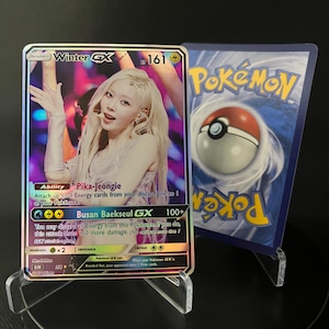 Tarjetas fotográficas holográficas KPOP GX de Aespa Supernova Era / Juego de tarjetas fotográficas de los 4 miembros de Pokémon