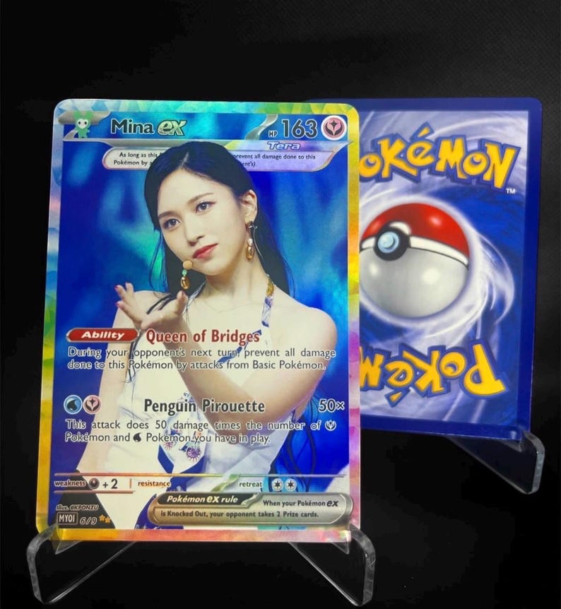 Twice Holographic KPOP GX Photocards | All 9 members Pokemon Photocard Set image 3