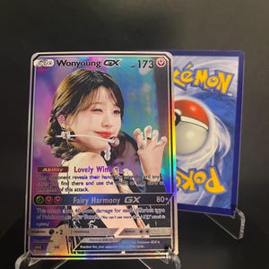 IVE KPOP Holographic Benutzerdefinierte Pokémon Fotokarten Gx | Personalisierte Sammelkarten aller 6 IVE Mitglieder